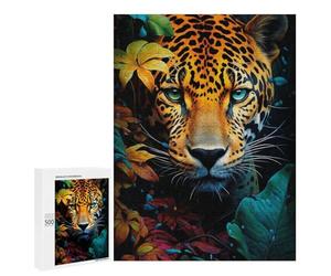 Puzzles pour Adultes Jaguar in Amazon Rainforest Puzzles pour Adolescents : Améliorent La Mémoire. Chaque Pièce Est Unique - Jouets Et Jeux Éducatifs 500 PCS