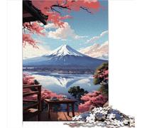 Puzzles pour Adultes Japon Mont Fuji Puzzles de 1000 pièces pour Adultes et Enfants Puzzles en Carton pour Adultes et Enfants de 12 Ans et Plus Jeu éducatif （26x38 cm）