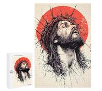 Puzzles pour Adultes Jesus Christ with Crown Thorns Puzzles pour Adultes - Décoration Murale - Cadeaux Souvenirs pour Vos Proches 1000 PCS