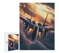 Puzzles pour Adultes Jet Fighter Sunset Flight Puzzles pour Adolescents Cadeau d'anniversaire Stimule Le Cerveau Jeu Stimulant Cadeaux 500 PCS