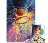 Puzzles pour Adultes Jeux de Basket-Ball 1000 pièces Cadeaux pour Adultes Jeu Stimulant et Jeu en Famille Cadeaux du Père Noël Secret (26x38cm)