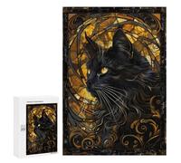 Puzzles pour Adultes Kintsugi Black Cat Puzzles pour Adultes, Jouet, Décoration Murale, Décoration Intérieure, Idéal comme Cadeau 300 PCS