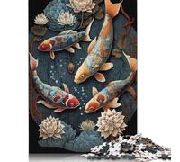 Puzzles pour Adultes Koi Fantasy World 500 pièces Puzzles en Bois pour Adultes et à partir de 18 Ans Jeu Stimulant 500 pièces (52x38cm)