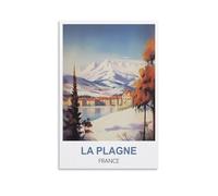 Puzzles pour Adultes, La Plagne France Affiches Puzzles 1000 pièces pour Adultes - Puzzle Adulte Amusant, Stimulant et Stimulant 52x38CM