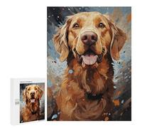 Puzzles pour Adultes Labrador Digital Art Puzzles pour Adultes - Jeux De Détente - Défi Difficile À Relever 500 PCS