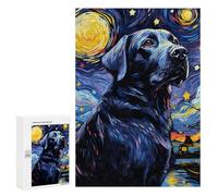 Puzzles pour Adultes Labrador Starry Night Puzzles pour Adultes - Décoration Murale - Cadeaux Souvenirs pour Vos Proches 300 PCS
