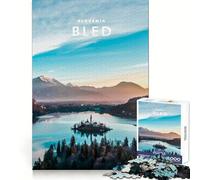 Puzzles pour Adultes Lac de Bled,1000 pièces,Exercice de logique,Passe-Temps agréable,Bords Nets, (38x52cm)