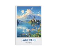 Puzzles pour Adultes, Lac de Bled Slovénie, Puzzles pour Adultes 1000 pièces, Jeu de Puzzle Familial, Cadeau d'anniversaire, 52 x 38 cm