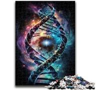 Puzzles pour Adultes L'ADN Humain dans l'espace Aide Le Cerveau à exercer Jouets addictifs pour cultiver la Patience Convient aux Couples 26x38cm