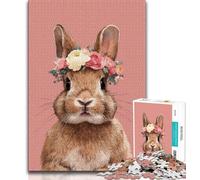 Puzzles pour Adultes Lapin de Pâques 1000 pièces, Difficiles à compléter mais Amusants et Humoristiques, Cadeau d'anniversaire, Cadeaux, Art Mural 38x26cm