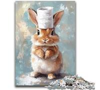Puzzles pour Adultes Lapin Jouant avec du Papier Toilette Puzzles pour Adultes, Apprentissage éducatif pour est idéal comme Cadeau pour Toute la Famille (50x75cm)