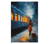 Puzzles pour Adultes Last Train - A Pause Before The Goodbye Puzzles pour Adultes - Jeux Relaxants - Décoration Murale - Cadeaux pour Les Amis Et La Famille 75x50cm/1000pcs