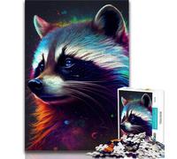 Puzzles pour Adultes Le Raton Laveur Coquin 1000 pièces Puzzles pour Ados et Adultes Jeux éducatifs Décoration d'intérieur Offrez des Cadeaux pour Toute la Famille (26x38cm)