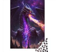 Puzzles pour Adultes: Le Roi Dragon Cosmique Puzzles Adultes Jeu Éducatif Jouet de Défi 1000 Pièces (38x26cm)