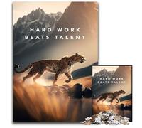 Puzzles pour Adultes : « Le Travail acharné Bat Le Talent », 1000 pièces, Jeu Familial interactif, défi cérébral, Jouet éducatif 50x75cm