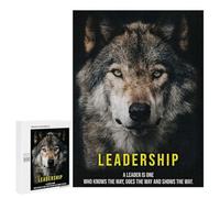 Puzzles pour Adultes Leadership Alpha Wolf Puzzles pour Adultes Jeux Amusants Découpe De Précision Cadeaux d'anniversaire Et Cadeaux Uniques 500 PCS