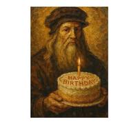 Puzzles pour Adultes Leonardo Da Vinci Birthday Puzzle pour Adultes - Jeu Manuel - Améliore La Mémoire - Cadeaux d'anniversaire Et Cadeaux Uniques 38x26cm/1000pcs