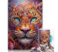 Puzzles pour Adultes Léopard d'Afrique 1000 pièces Puzzles pour Adultes Cadeaux, Jeu Stimulant et Jeu en Famille Cadeaux du Père Noël Secret 50x75cm