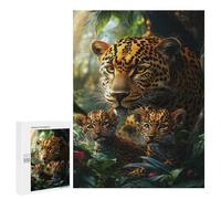 Puzzles pour Adultes Leopard Family in Amazon Rainforest Puzzles pour Adolescents : Améliorent La Mémoire. Chaque Pièce Est Unique - Jouets Et Jeux Éducatifs 500 PCS