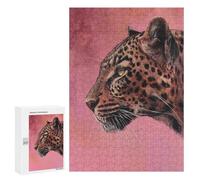 Puzzles pour Adultes Leopard Wildlife Art Print-2 Puzzle pour Adolescents Améliore La Mémoire Difficile Et Stimulant Idéal comme Cadeau 300 PCS