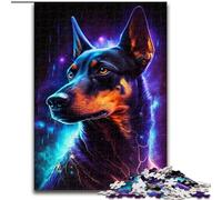 Puzzles pour Adultes Lightning Doberman Puzzles stimulants Taille 26x38cm Relax & Challenge, Art de décoration d'intérieur coloré, pour Les Amis
