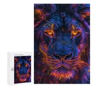 Puzzles pour Adultes Lion Face Artwork Puzzles pour Adultes : Anti-Stress, Difficile Et Stimulant, pour des Soirées Jeux en Famille 300 PCS
