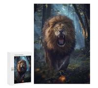 Puzzles pour Adultes Lion in Magic Forest Puzzles pour Adultes, Jouet, Décoration Murale, Décoration Intérieure, Idéal comme Cadeau 300 PCS