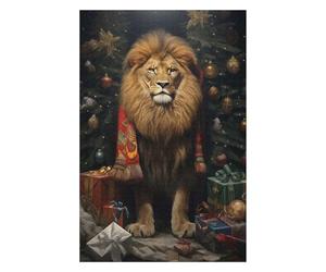 Puzzles pour Adultes Lion Xmas Sweet Casse-têtes pour Adolescents, Jeux De Réflexion, Analyse Et Logique, Cadeaux pour Amis Et Famille 75x50cm/1000pcs