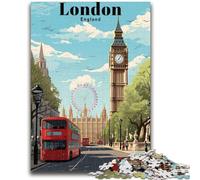 Puzzles pour Adultes Londres Angleterre Voyage 1000 pièces, Aidez Le Cerveau à exercer des Jouets addictifs pour cultiver la Patience Jeu de défi Unique 1000 pièces (50x75cm)