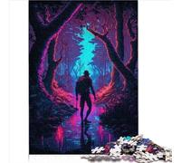 Puzzles pour Adultes Lost in Neon Woods Puzzle 1000 pièces en Carton pour Adultes et Enfants avec Affiche Assortie et Feuille de Quiz 1000 pièces (26 x 38 cm)