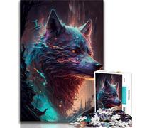 Puzzles pour Adultes Loup Fantastique 1000 pièces, Jouets éducatifs et éducatifs, Jeux en Famille, Cadeaux pour Amis et Famille (Taille 75x50cm)