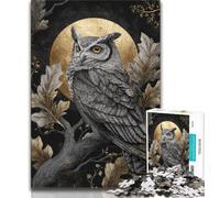 Puzzles pour Adultes Magic Owl Puzzles pour Adultes 1000 pièces Art au Fusain Staycation Kill Time pour la décoration de la Maison 38x26cm