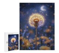 Puzzles pour Adultes Magical Dandelion Night Sky Puzzles pour Adolescents : Améliorent La Mémoire. Chaque Pièce Est Unique - Jouets Et Jeux Éducatifs 500 PCS