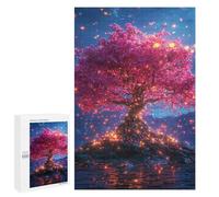 Puzzles pour Adultes Magical Glowing Tree Puzzles pour Adolescents Cadeau d'anniversaire Stimule Le Cerveau Jeu Stimulant Cadeaux 1000 PCS