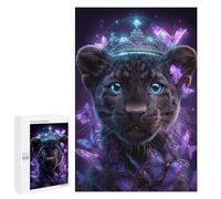 Puzzles pour Adultes Magical Leopard Queen Art Print Puzzles pour Adolescents Cadeau d'anniversaire Stimule Le Cerveau Jeu Stimulant Cadeaux 1000 PCS