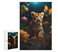 Puzzles pour Adultes Magical Lion Cub Butterfly Puzzles pour Adolescents, Jouets Anti-Stress, Décoration Murale, Cadeaux Uniques pour Anniversaire Et Noël 1000 PCS