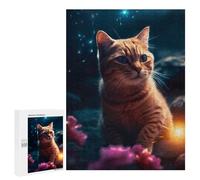 Puzzles pour Adultes Magical Night Cat Puzzles pour Adolescents, Jouets Anti-Stress, Décoration Murale, Cadeaux Uniques pour Anniversaire Et Noël 500 PCS