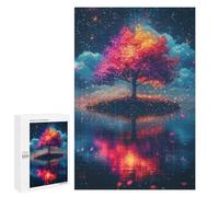Puzzles pour Adultes Magical Night Tree Reflections -1 Puzzles pour Adolescents Cadeau d'anniversaire Stimule Le Cerveau Jeu Stimulant Cadeaux 1000 PCS