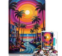 Puzzles pour Adultes,Magnifiques paysages de plages,Puzzles de 1 000 pièces pour Adultes et Adolescents,avec pièces entièrement emboîtables de Formes aléatoires pour Les Enfants de 14 Ans et Plus