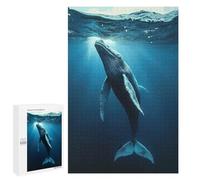 Puzzles pour Adultes Majestic Humpback Whale Puzzles pour Adultes - Jeux De Détente - Défi Difficile À Relever 1000 PCS