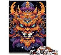 Puzzles pour Adultes Masque de Ninja Difficile à compléter mais Amusant et Humoristique Décoration d'intérieur Unique et Cadeaux 26x38cm