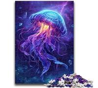 Puzzles pour Adultes Méduses Galaxie Difficile à compléter mais Amusant et Humoristique Décoration d'intérieur Unique et Cadeaux 50x75cm