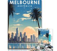 Puzzles pour Adultes Melbourne, Australie, Voyage, Puzzles 1000 pièces, Cadeaux pour Adultes, Jeux familiaux, Cadeaux d'anniversaire Défi Haute difficulté 26x38cm