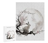 Puzzles pour Adultes Minimalist Rabbit Puzzles pour Adolescents, Jouets Anti-Stress, Décoration Murale, Cadeaux Uniques pour Anniversaire Et Noël 500 PCS