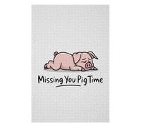 Puzzles pour Adultes Missing You Pig Time Puzzle pour Adultes Jeux Relaxants Course De Vitesse Manuelle Cadeau d'anniversaire, Cadeaux, 75x50cm/1000pcs