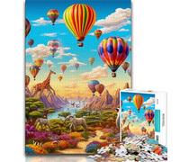 Puzzles pour Adultes Montgolfières colorées 1000 pièces, Difficiles à réaliser mais Amusants et Humoristiques, Cadeau d'anniversaire, Cadeaux, décoration Murale 38x26cm