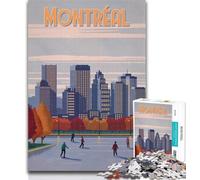 Puzzles pour Adultes Montréal Puzzles 1000 pièces pour Adolescents Cadeaux, idée Cadeau d'anniversaire pour Adultes, Jeu Familial et Passe-Temps 26x38cm