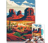 Puzzles pour Adultes Monument Valley Paysage Puzzles 1000 pièces pour Adultes Cadeaux, Jeux familiaux Cadeaux d'anniversaire Défi Haute Difficulté 26x38cm