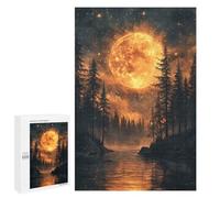 Puzzles pour Adultes Moonlit Forest Reflections Puzzles pour Adultes : Anti-Stress, Difficile Et Stimulant, pour des Soirées Jeux en Famille 1000 PCS