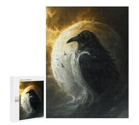 Puzzles pour Adultes Moonlit Raven Flight Puzzles pour Adolescents Cadeau d'anniversaire Stimule Le Cerveau Jeu Stimulant Cadeaux 500 PCS